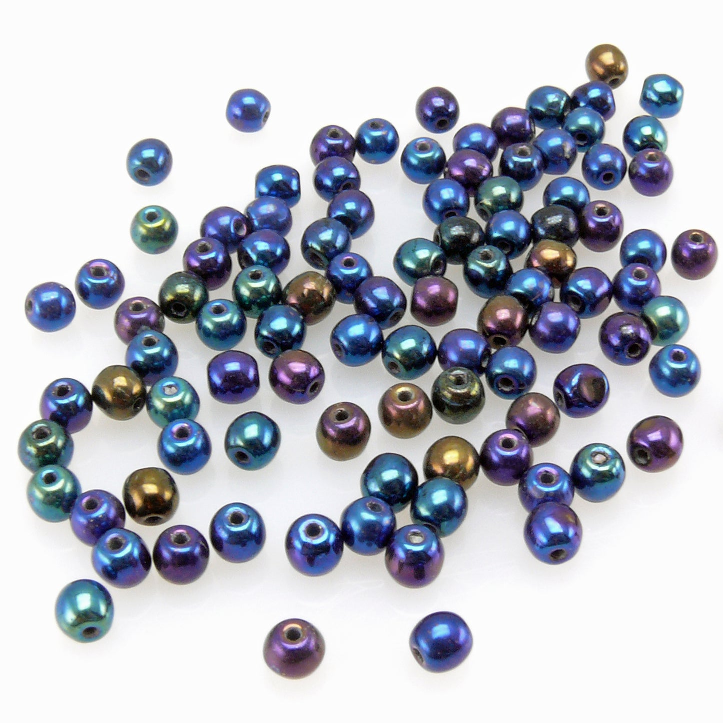 Böhmische Glasperlen Kugeln 4mm 100 St. Perlen bunt -1687