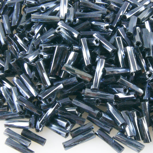 Rocailles-Stifte 7mm nachtblau 450x Röhrchen getwistet Perlen Tubes -1709