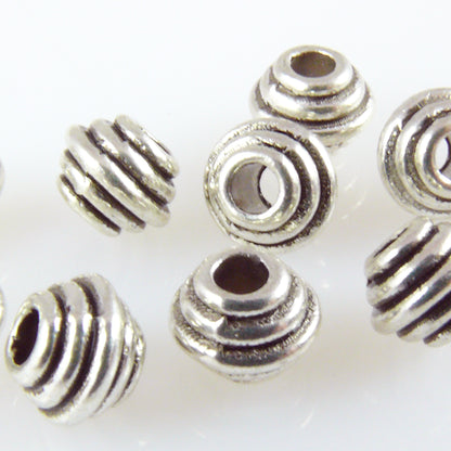 10 Metallperlen Rondelle 5mm altsilber Spacerperlen Beads zum Basteln -1741