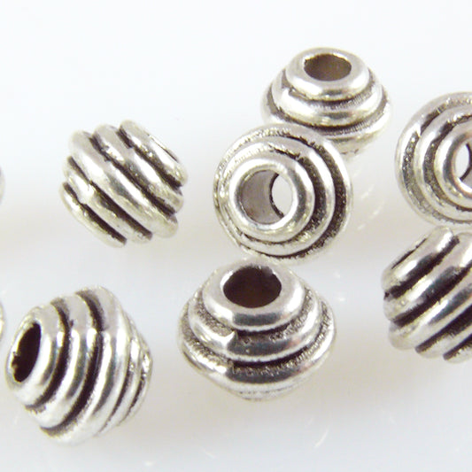 10 Metallperlen Rondelle 5mm altsilber Spacerperlen Beads zum Basteln -1741