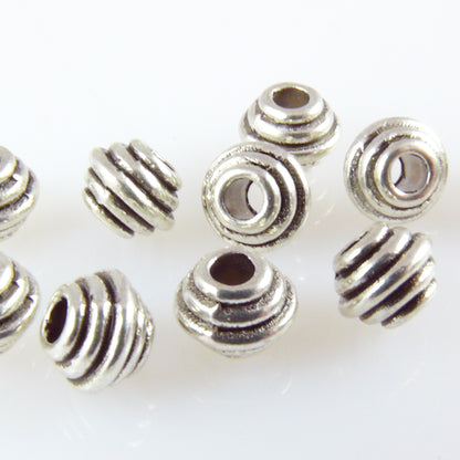 10 Metallperlen Rondelle 5mm altsilber Spacerperlen Beads zum Basteln -1741