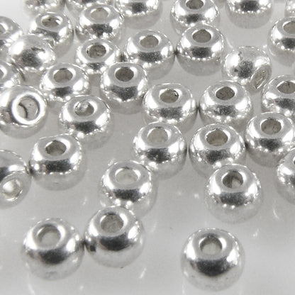 70x Metallperlen Spacer kleine Rondelle 2,4x3mm Perlen altsilber Metallbeads -1765