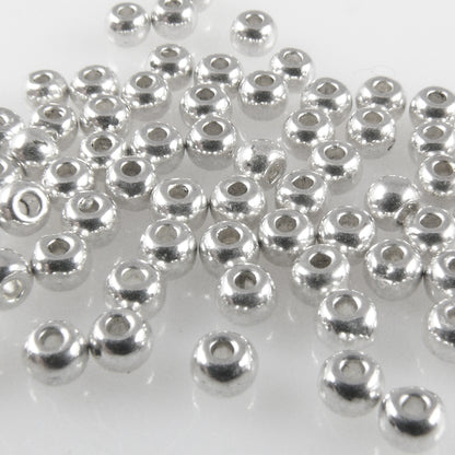 70x Metallperlen Spacer kleine Rondelle 2,4x3mm Perlen altsilber Metallbeads -1765