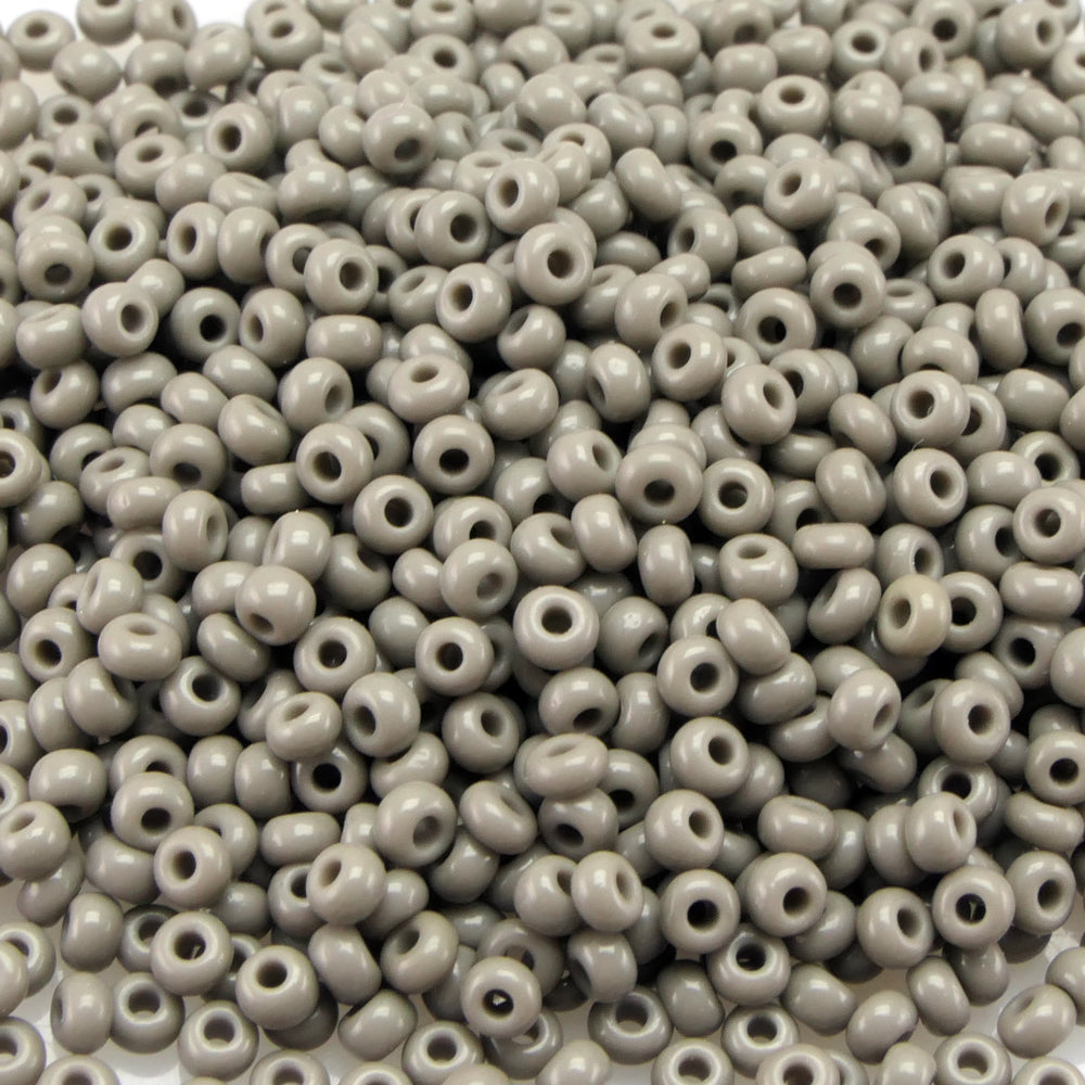 Rocailles 1200 St. 10/0 Glasperlen 2,3mm grau Indianerperlen Häkelperlen Beads