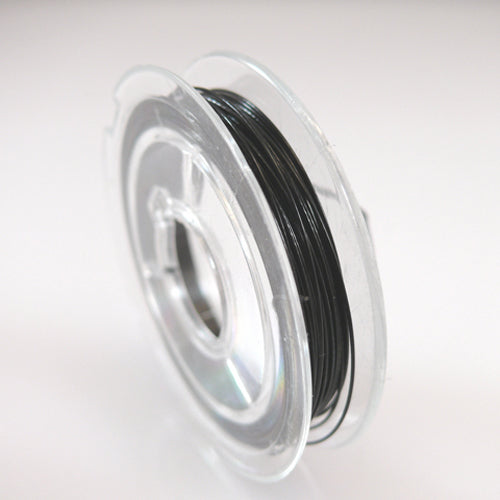 10m Schmuckdraht Basteldraht Draht schwarz 0,38mm Spule Perlendraht -183