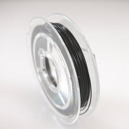 10m Schmuckdraht Basteldraht Draht schwarz 0,38mm Spule Perlendraht -183