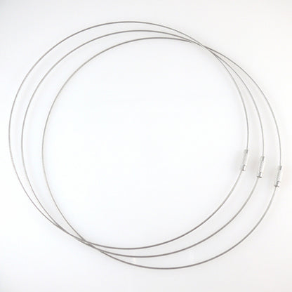 Halsreif aus Edelstahl mit Schraubverschluß 46cm altsilber Collier silber -2012