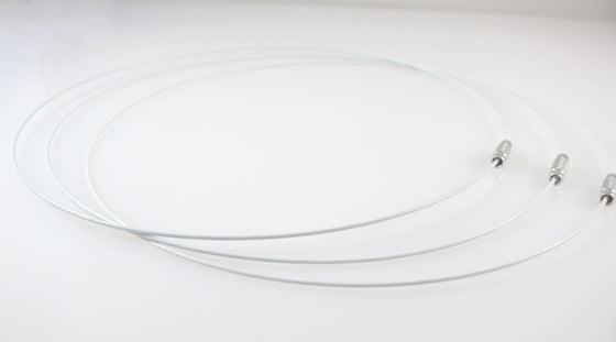 Halsreif aus Edelstahl mit Schraubverschluß 46cm altweiß Collier Damenkette-2014