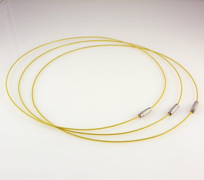 Halsreif aus Edelstahl mit Schraubverschluß 46cm Collier Halsreifen gelb Kette