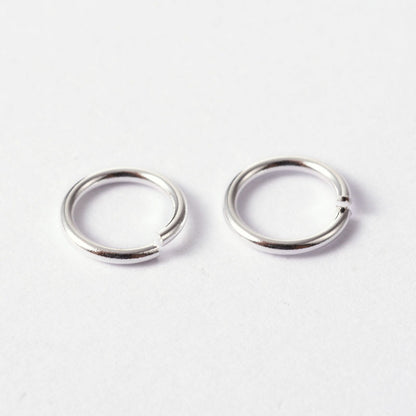 runde Biegeringe Ø 8mm Binderinge offen 1mm versilbert 70 St. Verbinder zum Basteln
