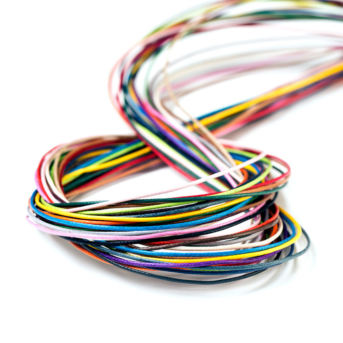 GRIFFIN 20m Fädelband 1mm granatrot Baumwollband gewachste Perlenschnur