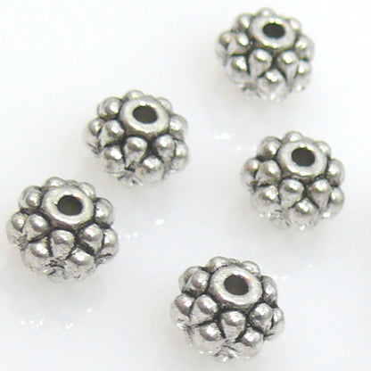10 Metallperlen Metall Perle Rondelle silber Perlen Schmuckteile zum Basteln neu