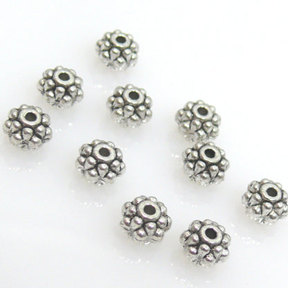 10 Metallperlen Metall Perle Rondelle silber Perlen Schmuckteile zum Basteln neu