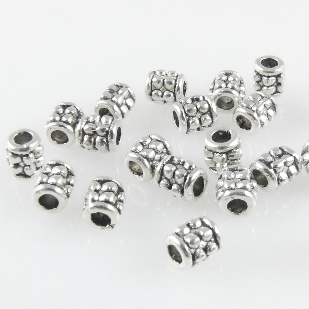 20 Metallperlen Spacer 4mm altsilber Perlen Spacerperlen Tube Beads -416