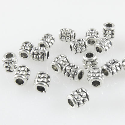 20 Metallperlen Spacer 4mm altsilber Perlen Spacerperlen Tube Beads -416