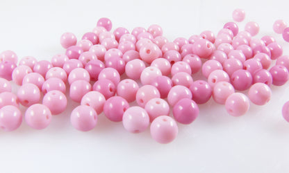 100 St. kleine Glasperlen Kugeln rosa Ø 5mm Bastelperlen Zwischenperlen Beads