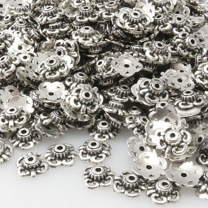 Perlkappen 9mm Silber 500x Kappen Acryl Perlenkappen Endkappen
