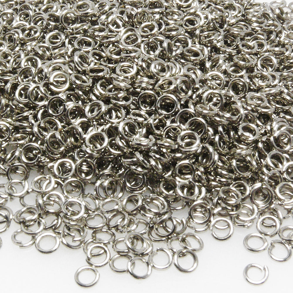 Großpackung 2000x Biegeringe 3,5mm Binderinge altsilber Verbinder Bastelringe