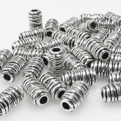 Großpackung 50x Metallperlen 11mm Spacer Großlochperlen altsilber Metall Perlen