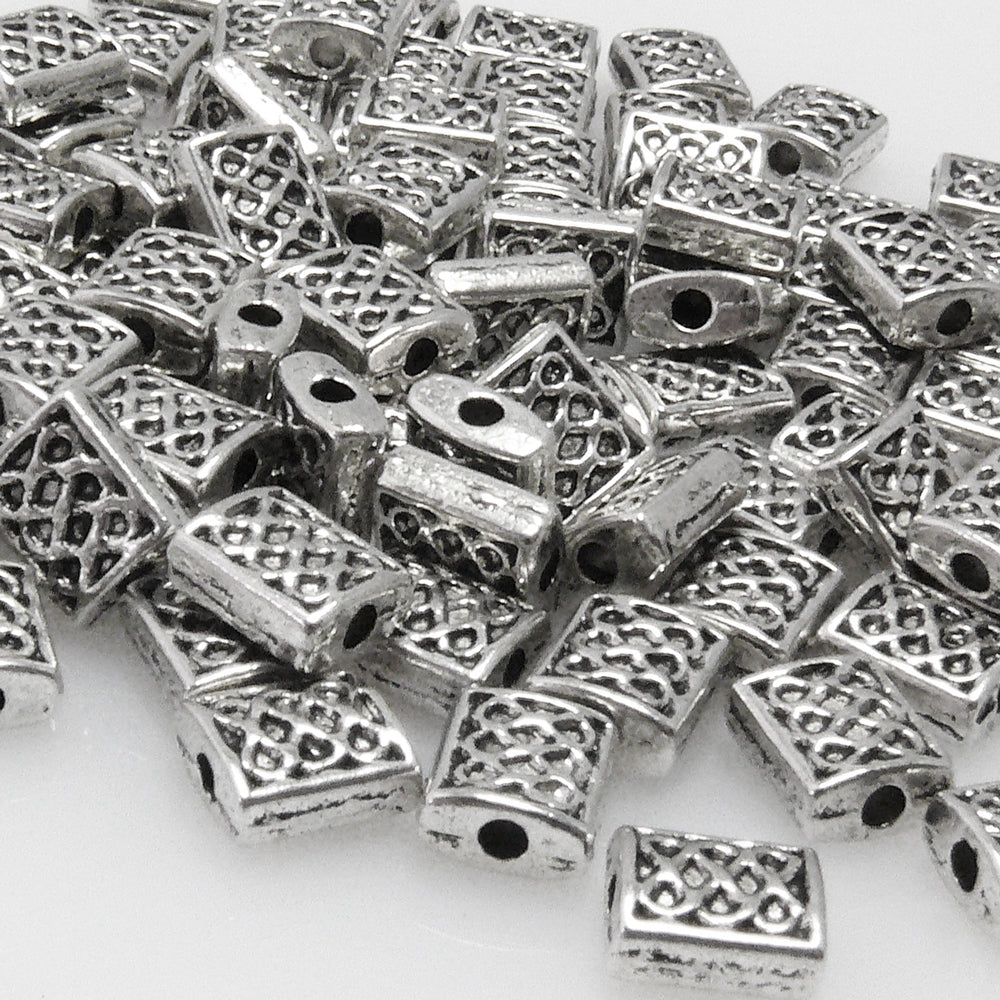 Metallperlen altsilber 7x6mm Spacer 100x Metallbeads Perlen Bastelperlen