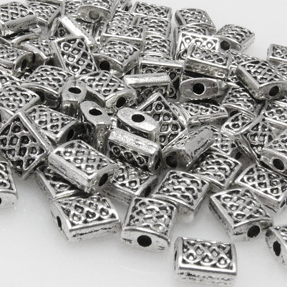 Metallperlen altsilber 7x6mm Spacer 100x Metallbeads Perlen Bastelperlen