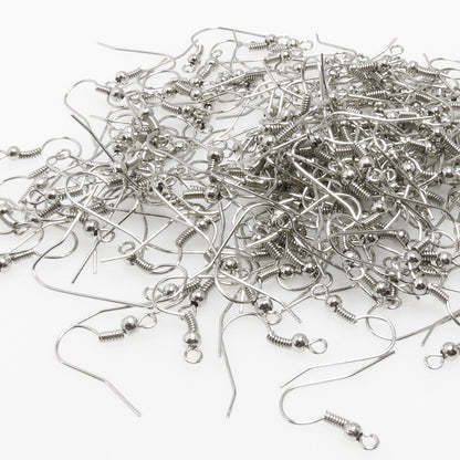 Großpackung 200x Ohrhaken 1,8cm Silber Fischhaken Ohrhänger Ohrschmuck Basteln