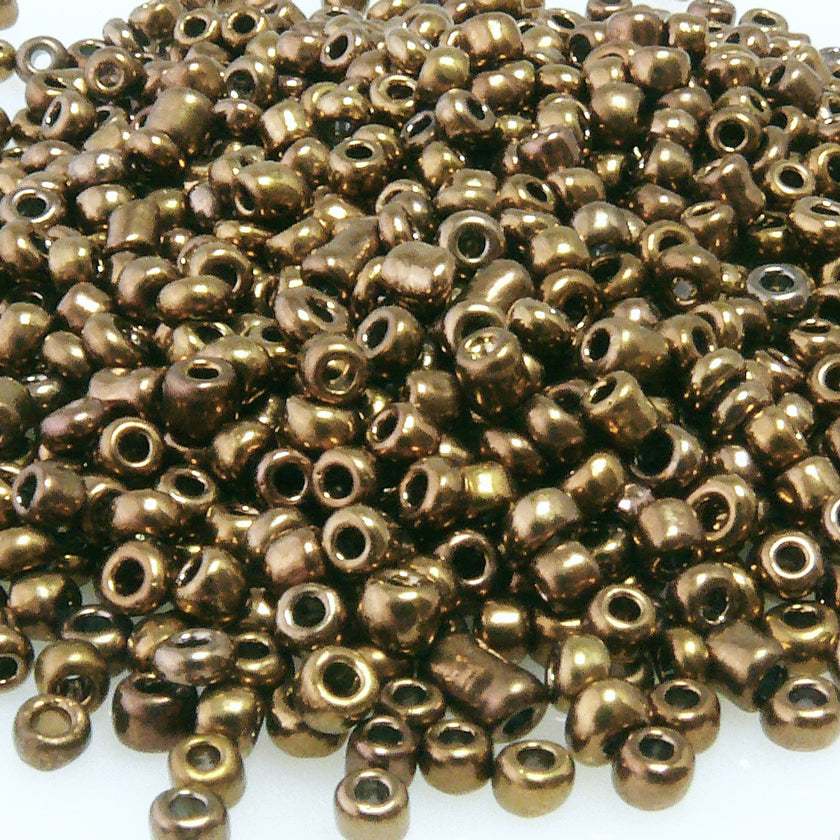 900 Rocailles Glasperlen braun Perlen 3mm Rocaillesperlen zum Schmuck basteln