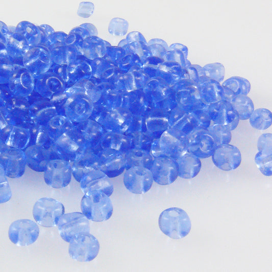 300 Rocailles Perlen Glasperlen 4mm blau Glas Beads Bastelperlen -718