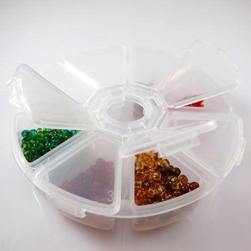 Sortierbox Perlenbox Sortierkasten 8 Fächer 10cm Box für Perlen und Rocailles -838