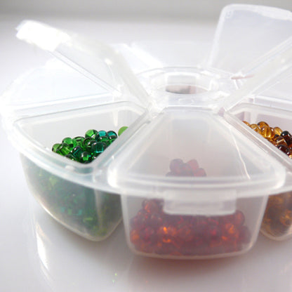 Sortierbox Perlenbox Sortierkasten 8 Fächer 10cm Box für Perlen und Rocailles -838