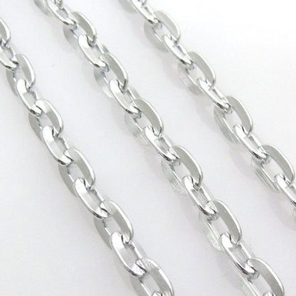 100cm Metallkette Gliederkette Ankerkette silber 1m Bastelbedarf Bastelzubehör