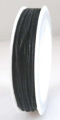 9m Fädelband 1mm schwarz Baumwollband gewachste Perlenschnur -992