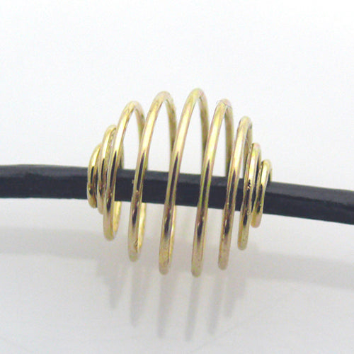 Metallperle Drahtperle gold 14mm Metall Perle Spirale -802