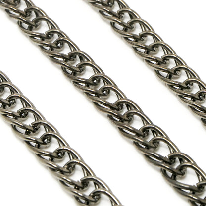 Metallkette 1m Gliederkette 14x9mm Metall Kette 100cm metallgrau -949
