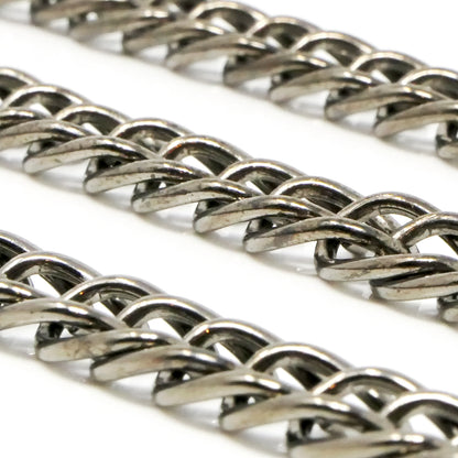 Metallkette 1m Gliederkette 14x9mm Metall Kette 100cm metallgrau -949