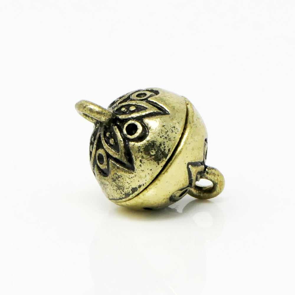 Magnetverschluss Kugel Verschluss antik goldfarben 12mm Kugelverschluss