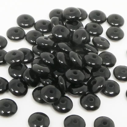 Glasperlen Rondelle 2x5mm 60 St. Perlen schwarz Spacer zum Schmuck basteln -995