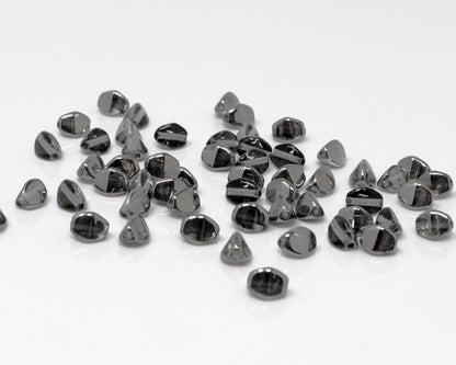 Pinch Beads 5x3mm Glasperlen 55 St. Perlen Crystal-Chrom zum Auffädeln
