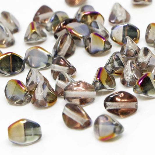 Pinch Beads 5x3mm Glasperlen 55 St. Kristall Sliperit beschichtet zum Auffädeln