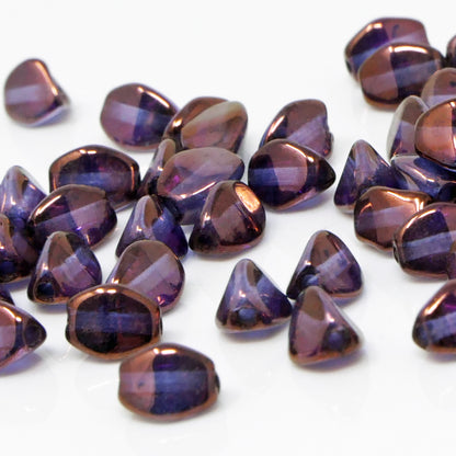 Pinch Beads 5x3mm Glasperlen 55 St. Perlen zum Auffädeln Farbton Kristall Lila