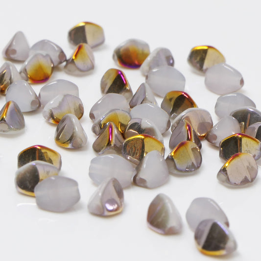 Pinch Beads 5x3mm Glasperlen 55 St. Alabaster Sliperit beschichtet zum Auffädeln