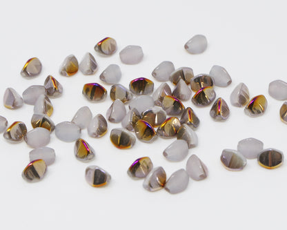Pinch Beads 5x3mm Glasperlen 55 St. Alabaster Sliperit beschichtet zum Auffädeln