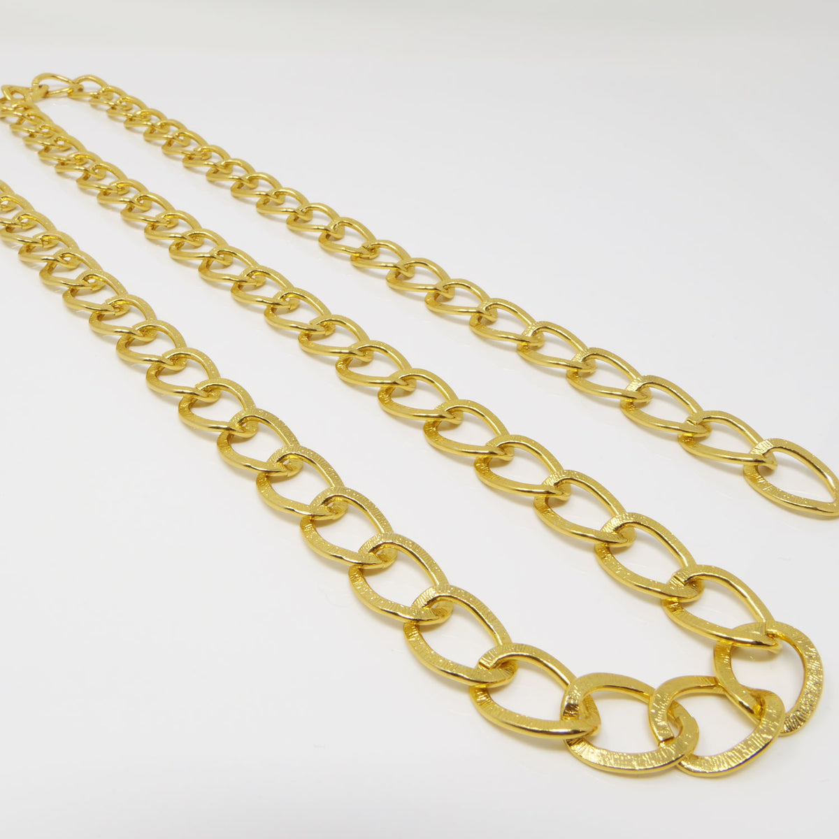 Metallkette Gliederkette 1m Schmuckkette aus Alu Kettenrohling Gold