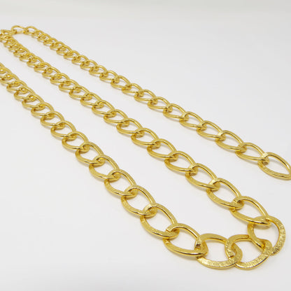 Metallkette Gliederkette 1m Schmuckkette aus Alu Kettenrohling Gold