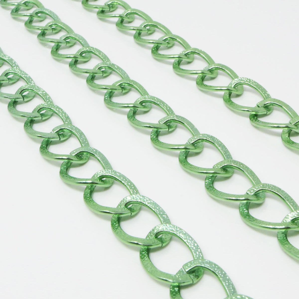 Metallkette Gliederkette 1m Schmuckkette aus Alu Kettenrohling Grün