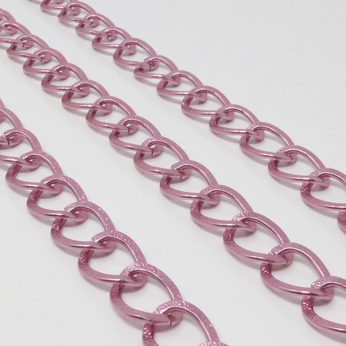 Metallkette Gliederkette 1m Schmuckkette aus Alu Kettenrohling Pink