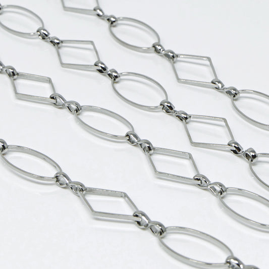 Metallkette 1m Gliederkette mit Glieder á 16mm Metall Kette Altsilber Schmuckketten zum Basteln