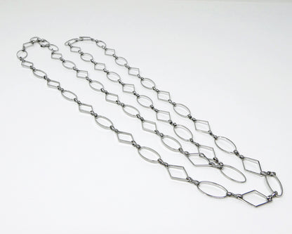 Metallkette 1m Gliederkette mit Glieder á 16mm Metall Kette Altsilber Schmuckketten zum Basteln