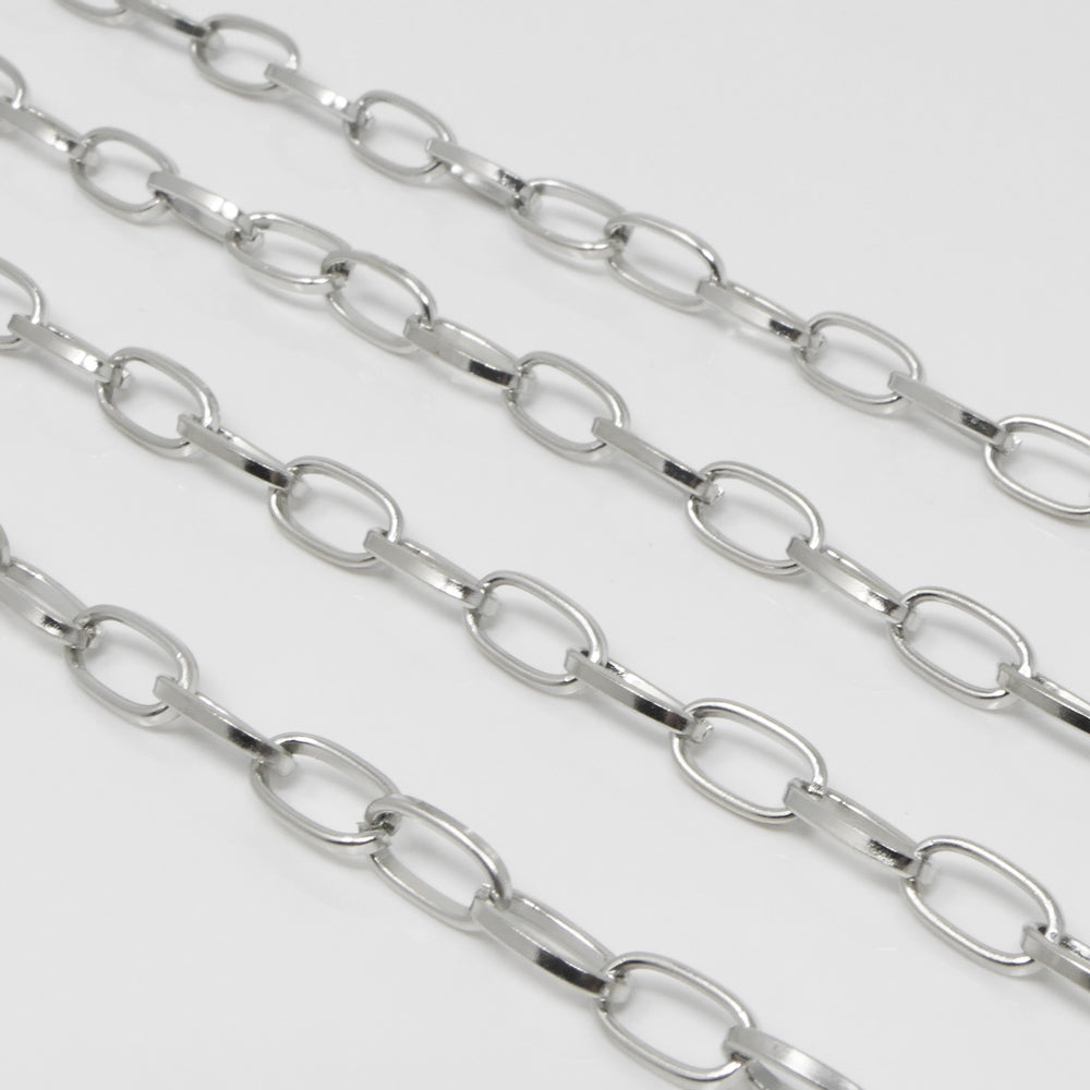 Metallkette 1m Gliederkette 11x6mm Kettenrohling Ankerkette Altsilber zum Schmuck basteln -883