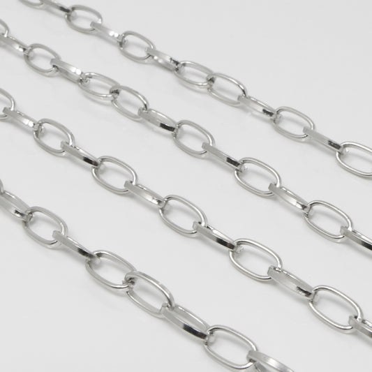 Metallkette 1m Gliederkette 11x6mm Kettenrohling Ankerkette Altsilber zum Schmuck basteln -883